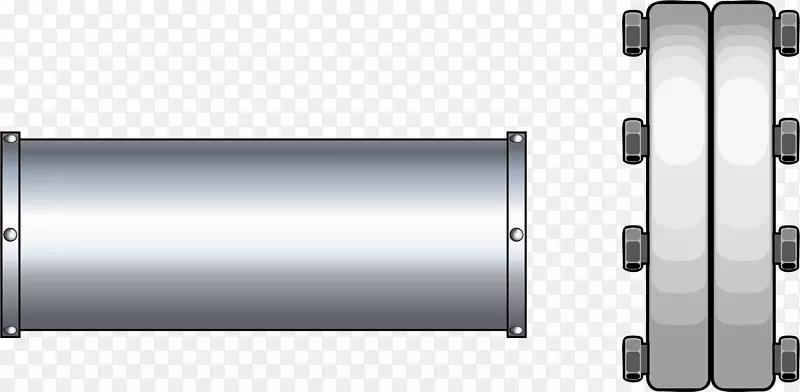 工艺角钢圆柱体-铁管PNG元件