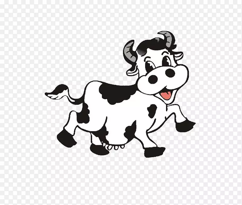 牛乳卡通-奶牛