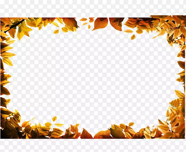 秋叶彩色剪贴画-金叶框视频