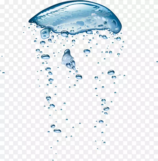 水滴气泡-蓝色水滴