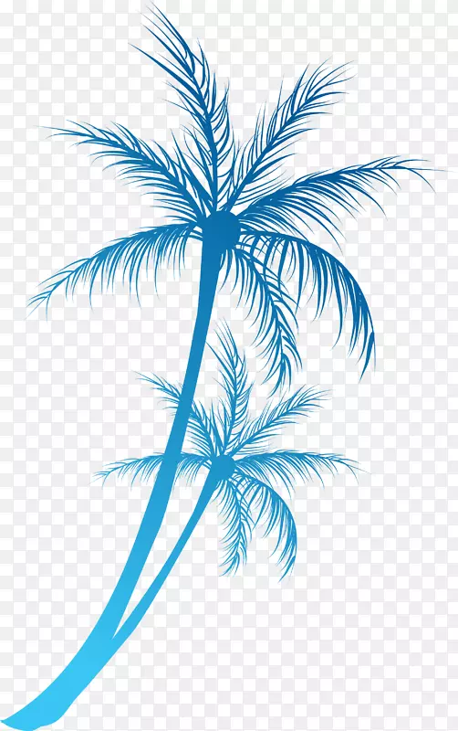 槟榔科-免费剪贴画-大卡通椰子树枝