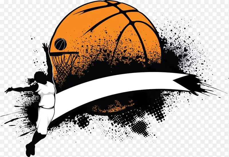 排球器材摄影剪贴画.篮球广告背景设计