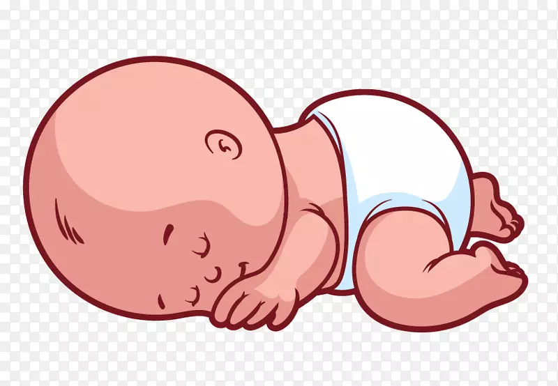 尿布卡通婴儿睡眠婴儿