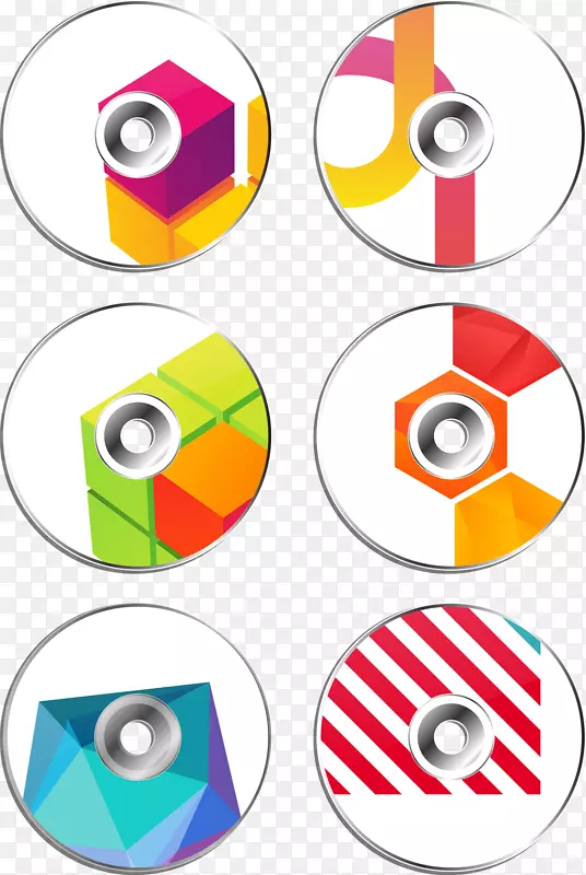 剪贴画-彩色商业材料vi cd