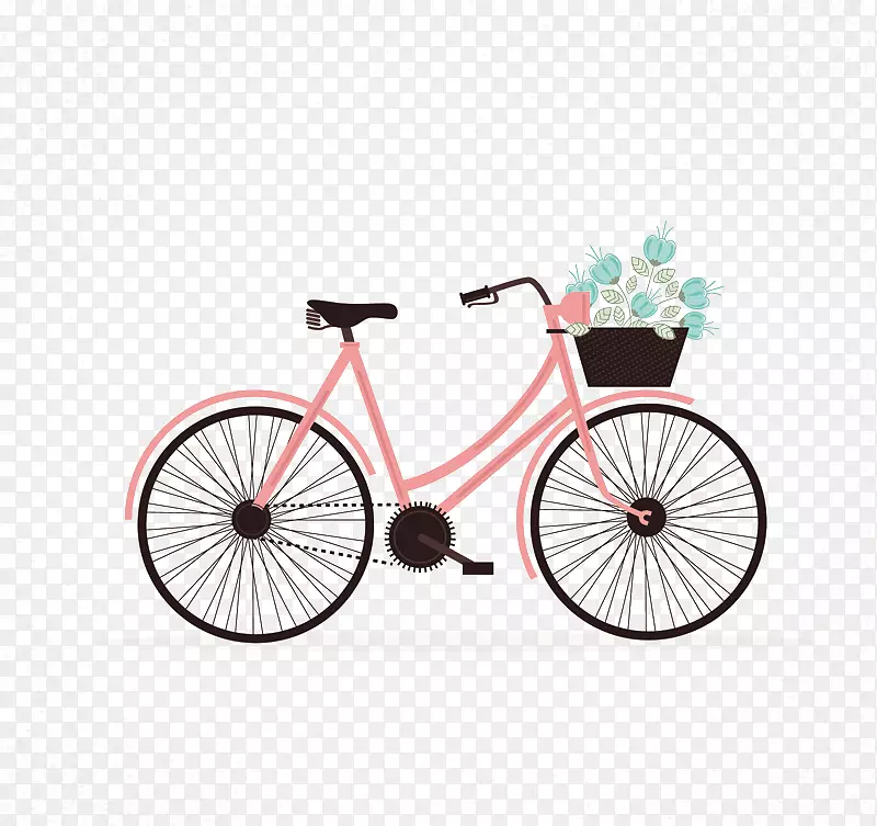 生活就像骑自行车。为了保持平衡，你必须继续前进。自行车双人自行车夹艺术-粉红色自行车