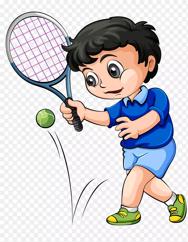 网球卡通游戏插图-棒球男孩