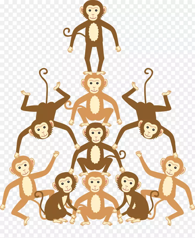 智人人类行为剪辑艺术猴子