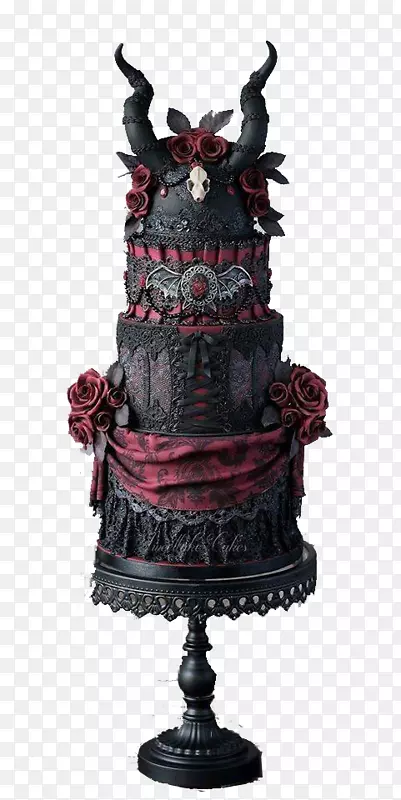 结婚蛋糕生日蛋糕万圣节蛋糕哥特式黑蛋糕