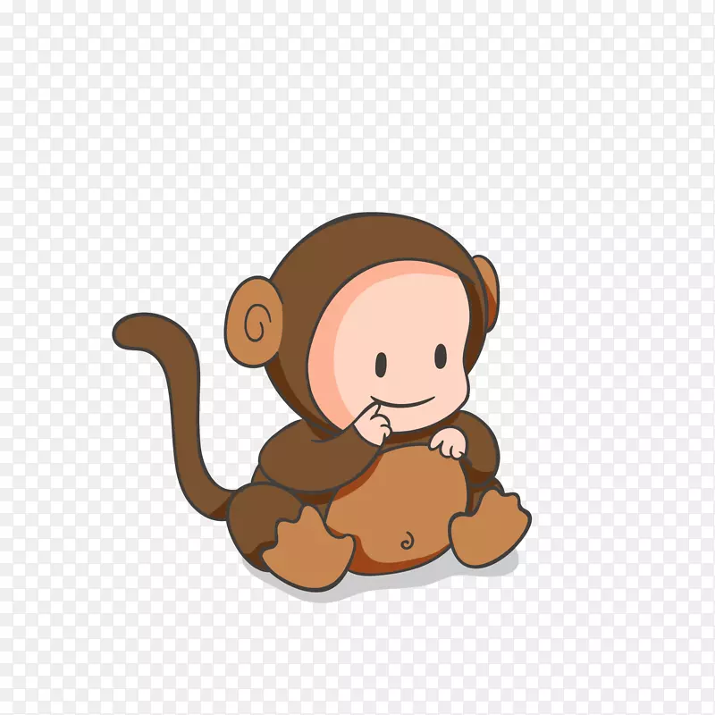 幼儿猴夹艺术-猴宝宝