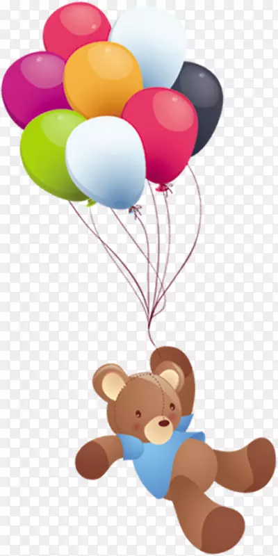 气球动画剪辑艺术-熊气球