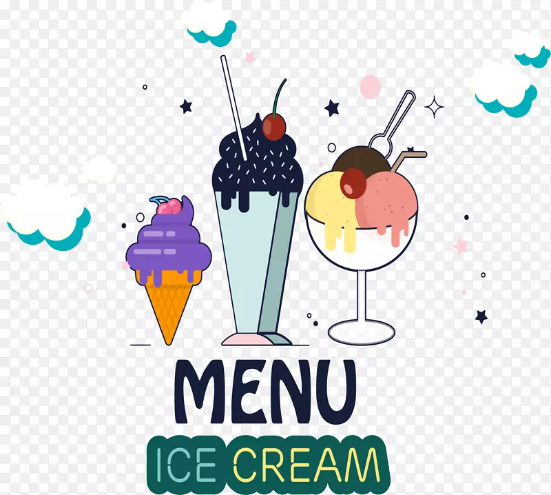 冰淇淋筒圣代-蓝莓雪顶咖啡