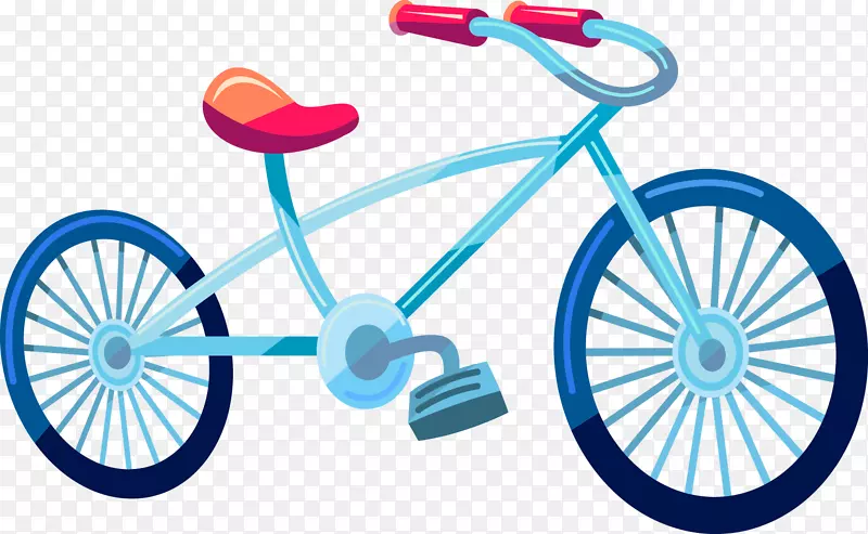 自行车摩托车下载-可爱蓝色自行车