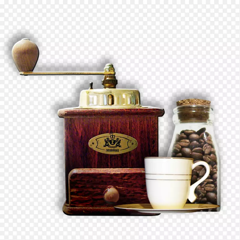 咖啡杯咖啡厅咖啡机-免费手拉咖啡机创意