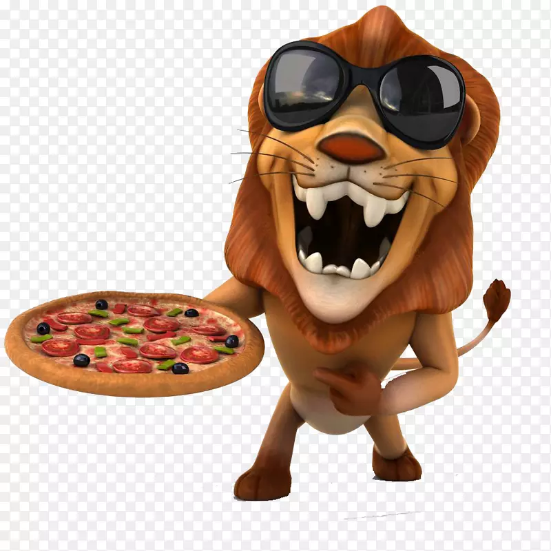 狮子豹-免费插图-匹萨狮子