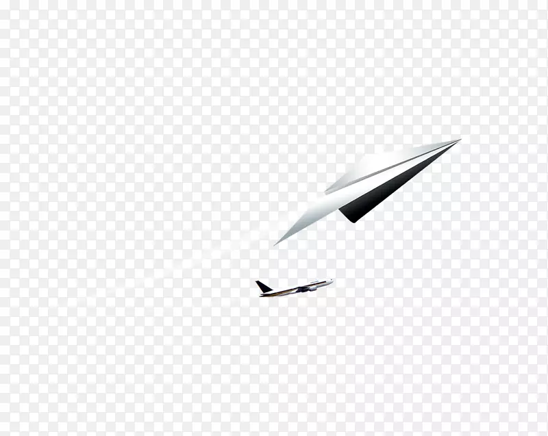 白色黑角图案-创意纸飞机