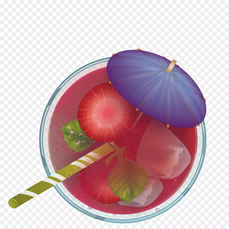 鸡尾酒草莓汁.草莓汁