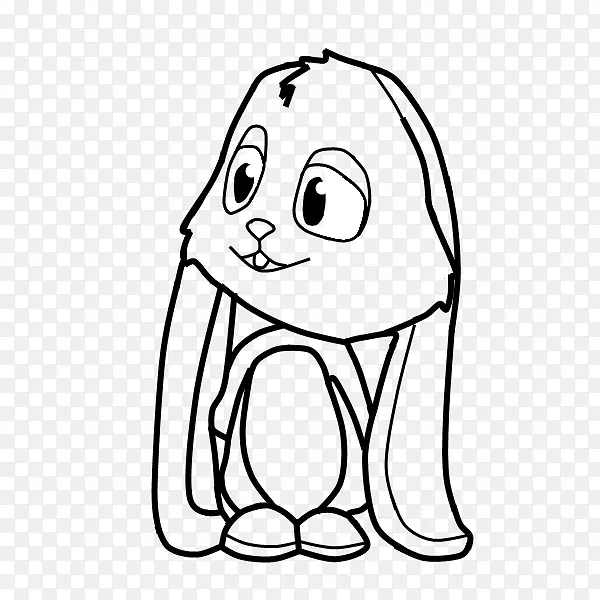 国内兔我第一只兔子欧洲兔剪贴画卡通兔线