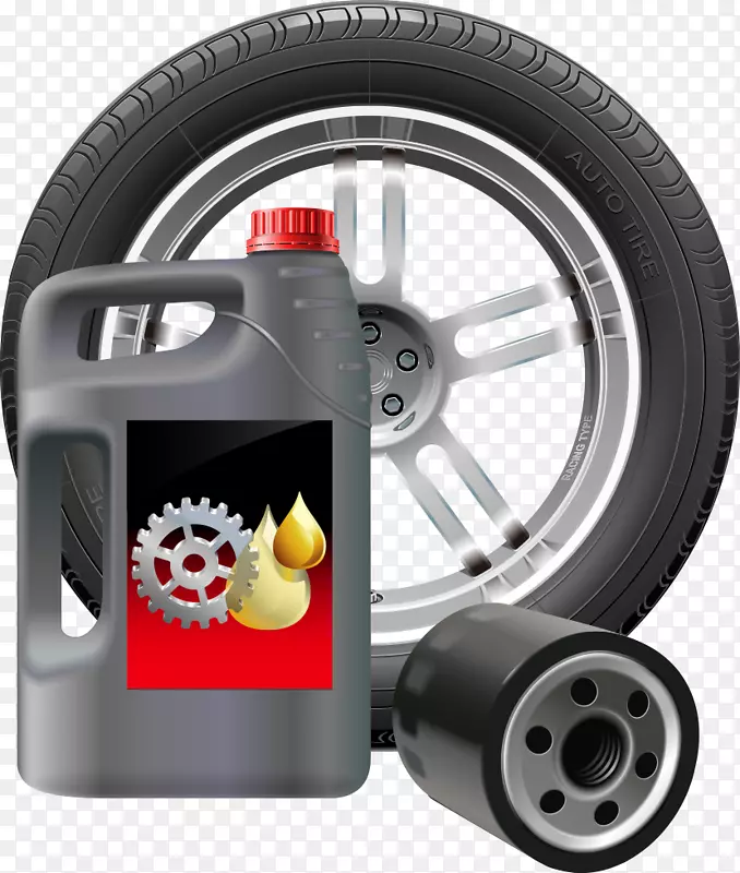 香茅汽车经销商标致汽车服务卡通润滑油和轮胎