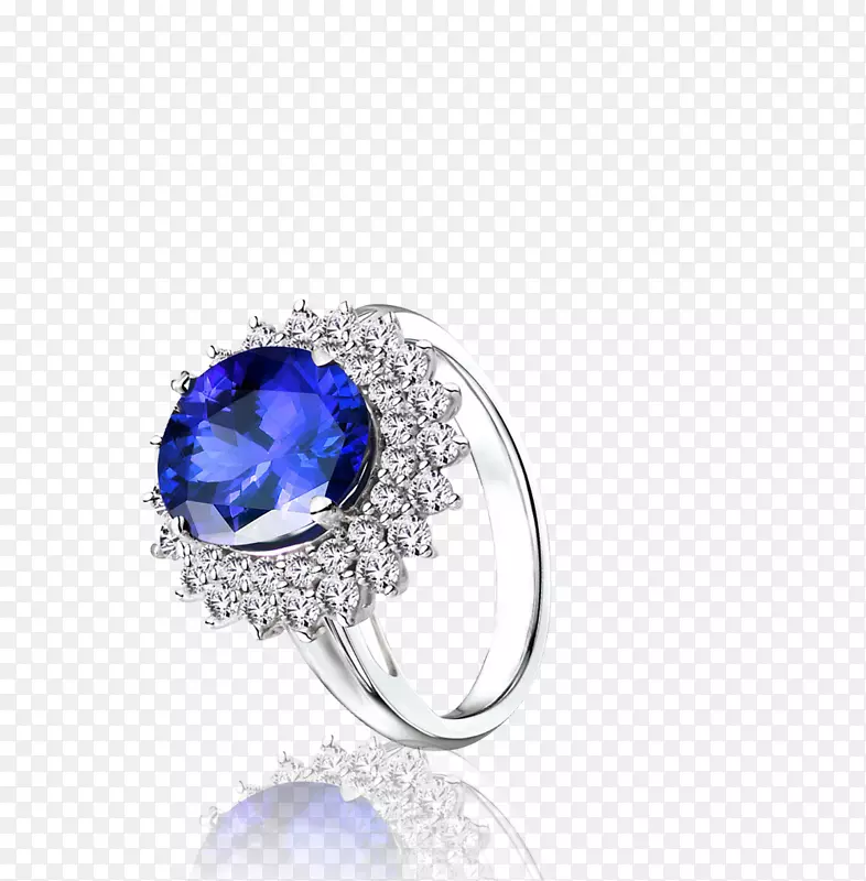 钻石戒指珠宝宝石蓝色钻石首饰