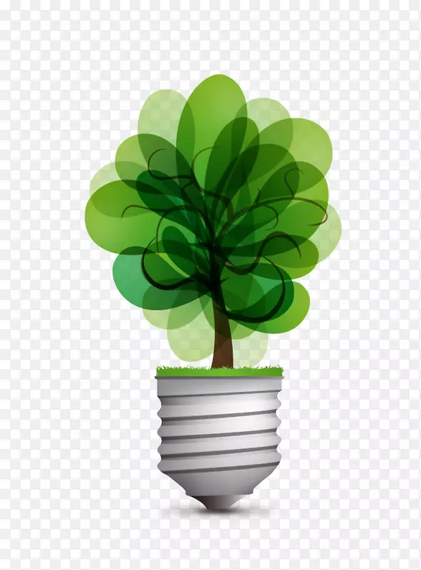 白炽灯灯泡理念可再生能源绿色灯泡理念