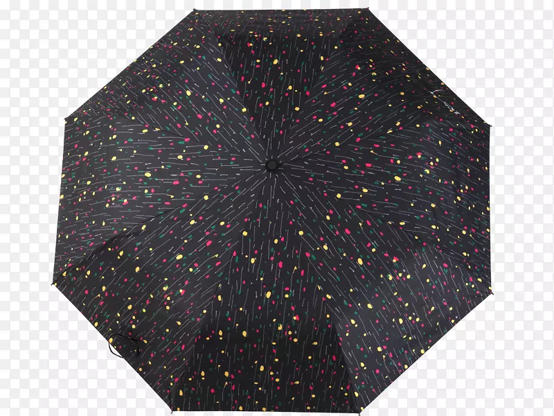 雨伞紫罗兰图案-红点黑色伞
