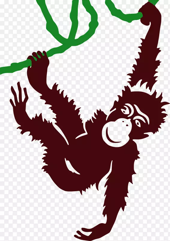 布鲁克菲尔德动物园海报作品进度管理版画-葡萄手腕猩猩