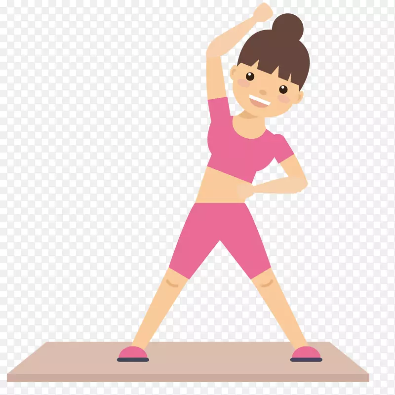 健身运动剪贴画-健身女性