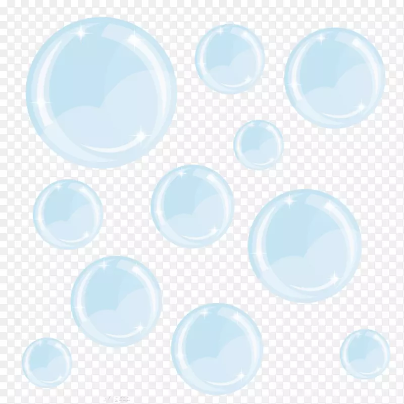 泡沫皂泡-蓝色泡沫