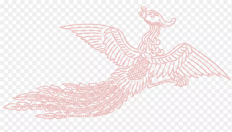 水鸟翼文字插图-红凤凰