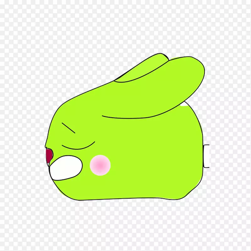 下载剪贴画-绿色兔子卡通头
