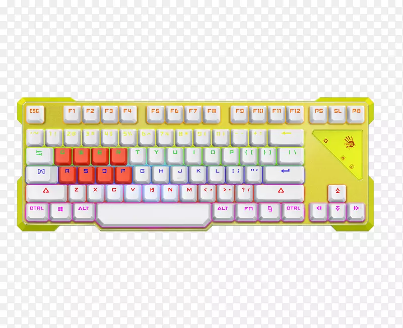 电脑键盘膝上型电脑鼠标麦金托什-黄色键盘