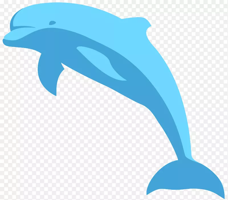 旋转海豚剪贴画-蓝色海豚