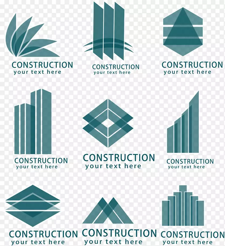 建筑工程标志.抽象建筑标志