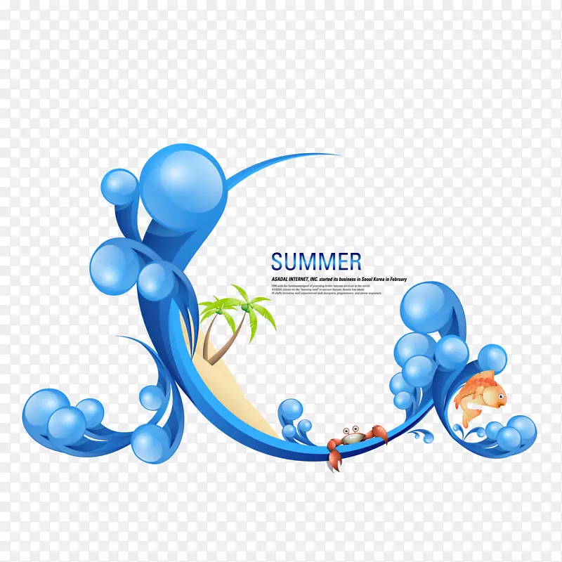 夏季剪贴画-蓝色水滴下载