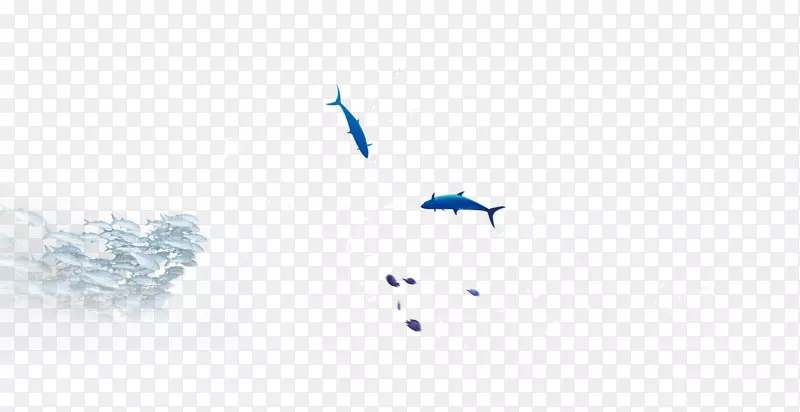 蓝色图案-一种在海底游泳的鱼。