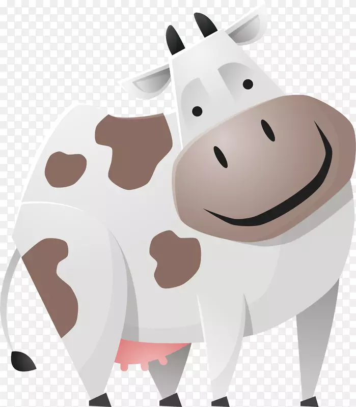 奶牛插图.微笑牛载体