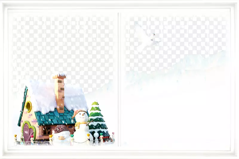 圣诞老人圣诞树雪人壁纸-雪转换门图案鸽子屋
