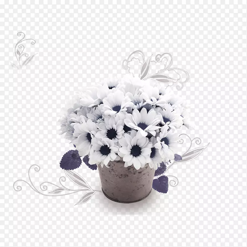 祝愿贺卡报价父亲节-白色新鲜花束装饰图案