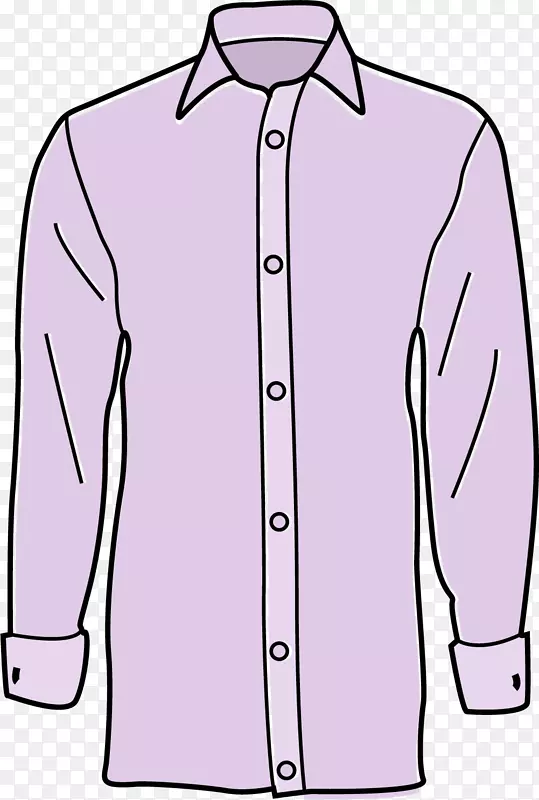 连衣裙衬衫t恤袖领紫色衬衫