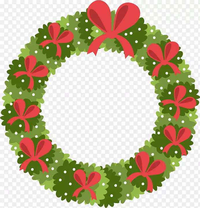 圣诞花环艺术.绿色弓形环