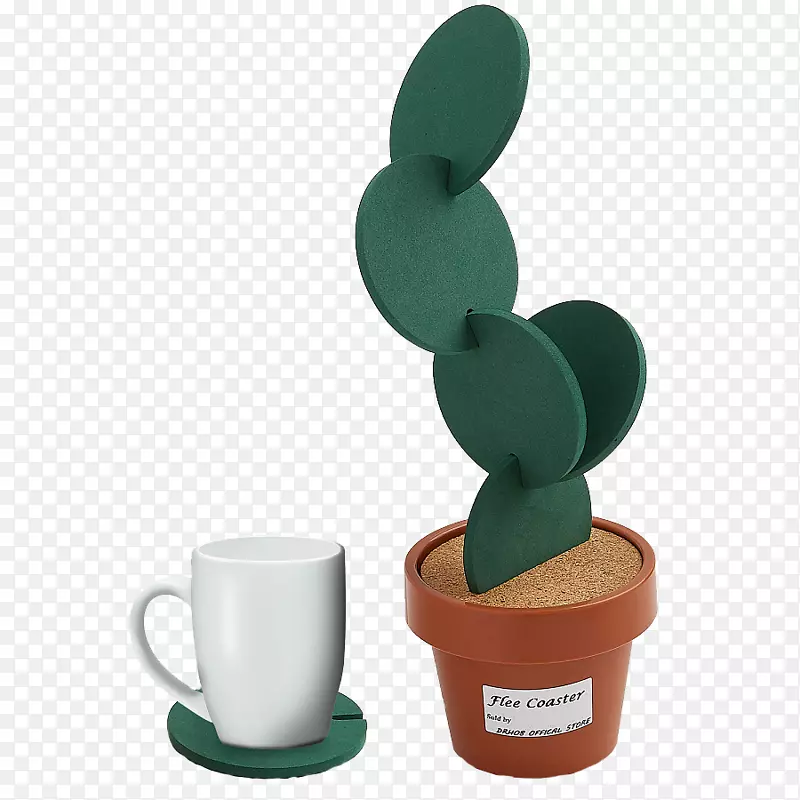茶杯花盆垫花瓶塑料仙人掌