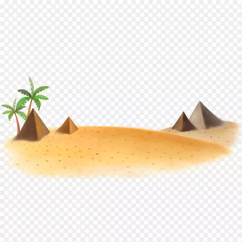儿童卡通画壁纸金字塔贫瘠的沙漠