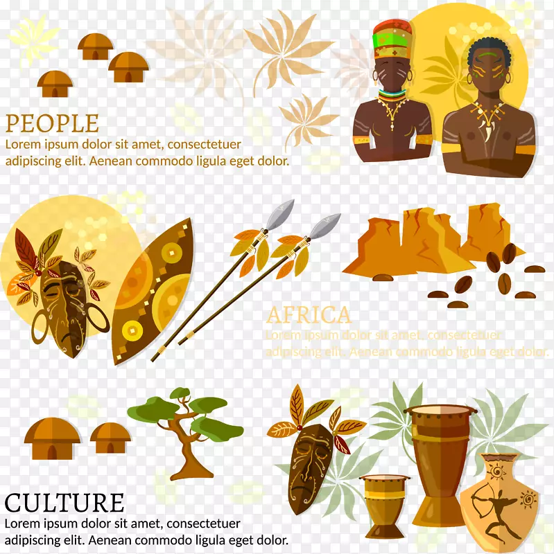 非洲文化插图-非洲文化习俗