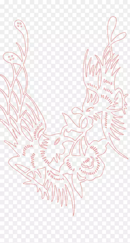 视觉艺术纺织插图-红凤凰