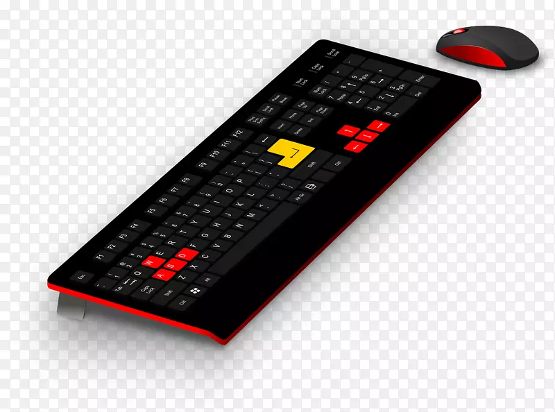 电脑键盘电脑鼠标游戏键盘剪贴画黑色键盘
