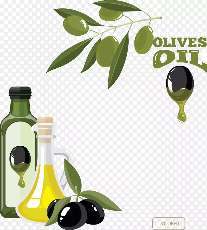 橄榄油瓶-绿色橄榄美食