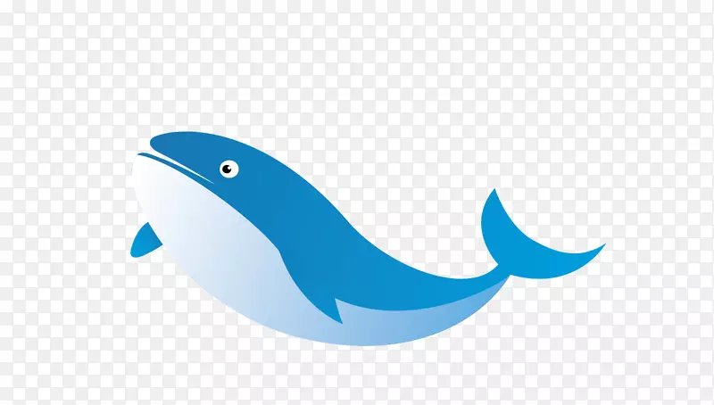 海豚标志绿松石插图-创意鲸