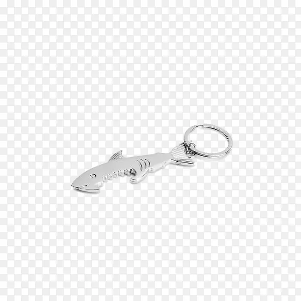 啤酒鲨鱼钥匙链开瓶器-创意虎鲨开瓶器钥匙链