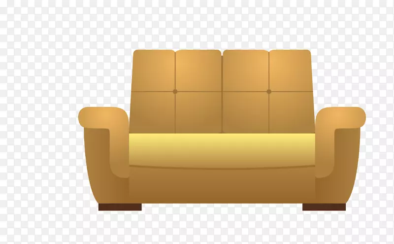 桌子沙发床沙发椅.黄色双沙发