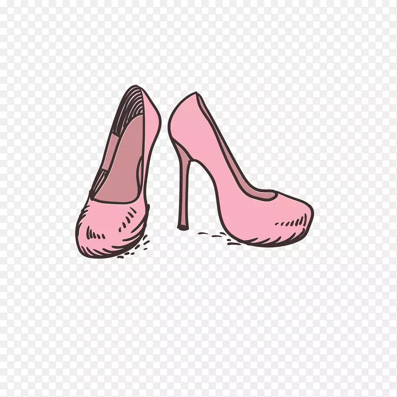 高跟鞋夹艺术.粉红色高跟鞋